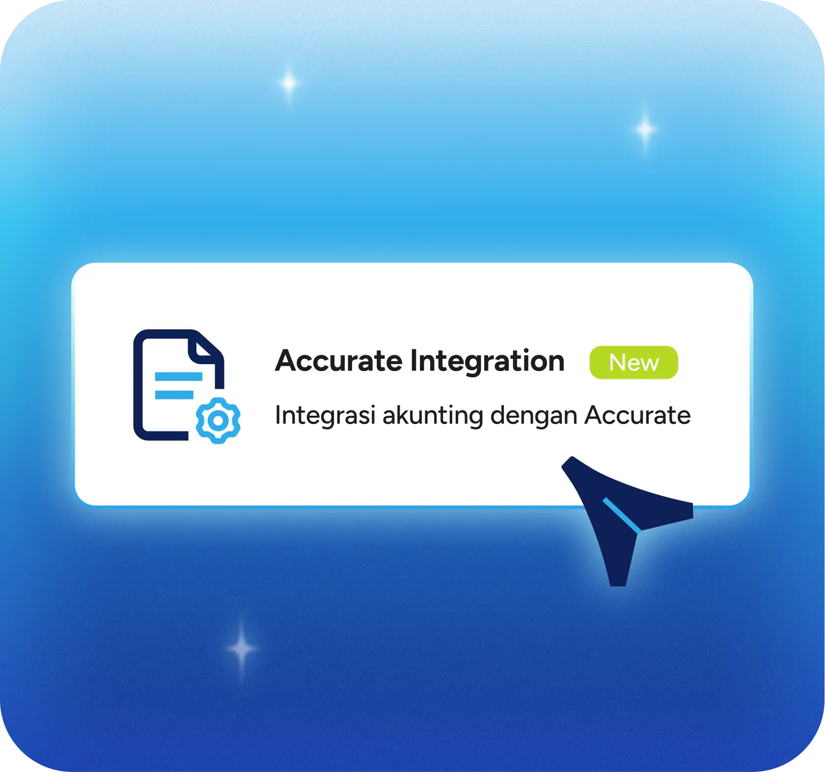 Pilih menu<br/> Accurate Integration