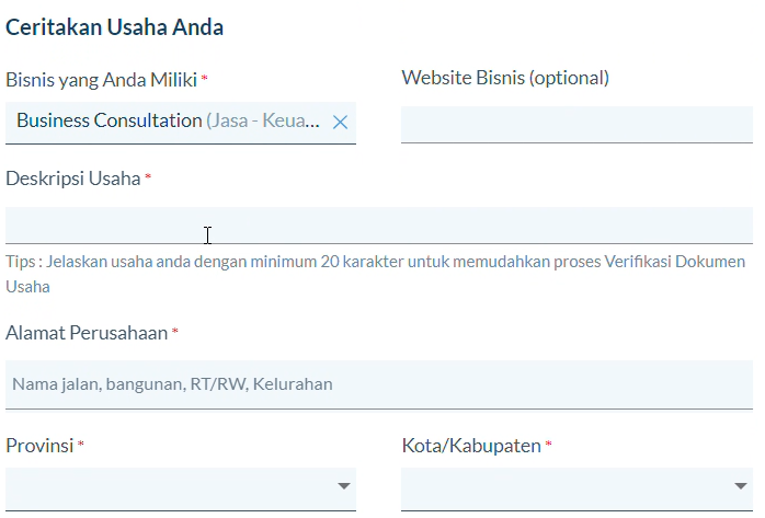 Verifikasi Dokumen Usaha Perorangan