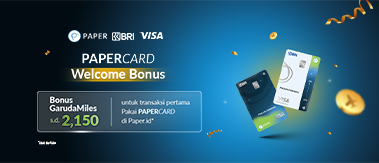 Transaksi Pertama Pakai PAPERCARD, Bonus GarudaMiles!