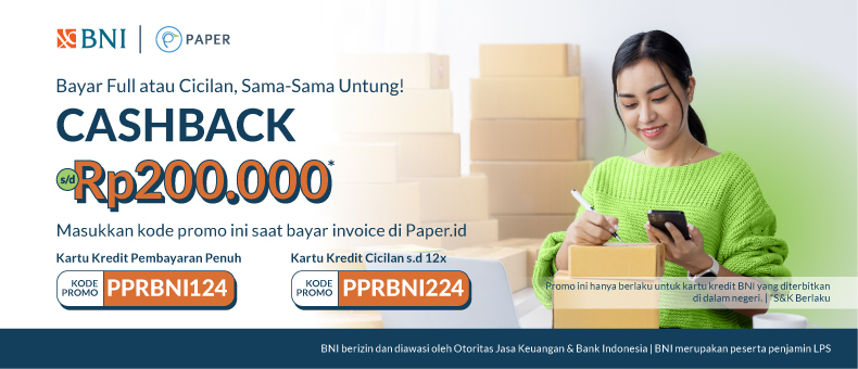 Cicil Invoice dengan Kartu Kredit BNI, Cashback hingga Rp200.000!