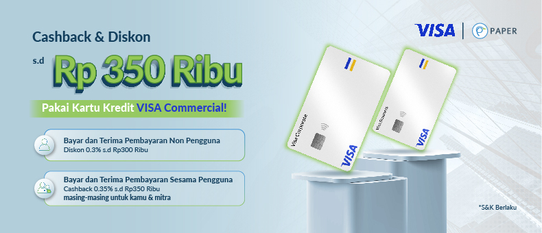 Cashback s.d Rp350 Ribu Dengan Visa Commercial Card!