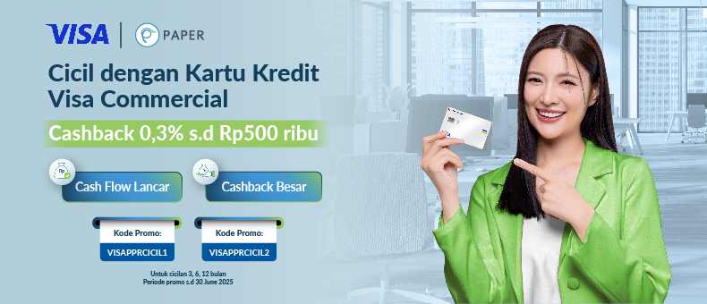 Cicil Tagihan Bisnis di Paper.id, Cashback hingga Rp500.000!