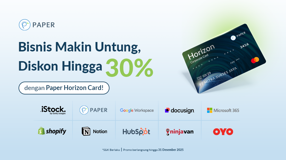 Hemat Hingga 30% di Banyak Merchant, Gunakan Paper Horizon Card Sekarang!